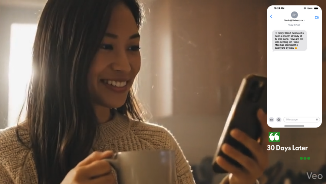 30 days later. Helo checks in.